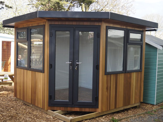 Room with a View 'The Huntington' Corner Garden Room. Available from Taunton Sheds